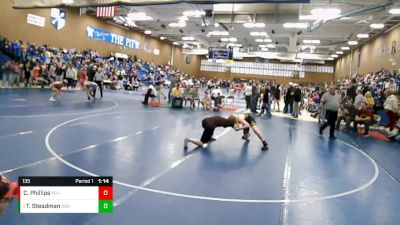 135 lbs Champ. Round 1 - Travis Steadman, Bruin Wrestling Club vs Carson Phillips, Wasatch