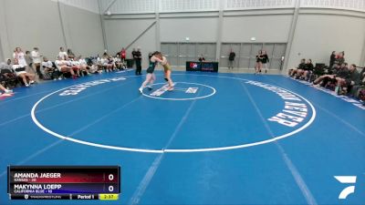 132 lbs Round 1 (6 Team) - Amanda Jaeger, Kansas vs Makynna Loepp, California Blue