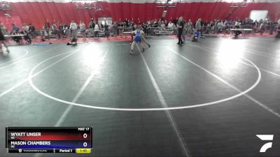 138 lbs Cons. Round 2 - Wyatt Unser, WI vs Mason Chambers, WI