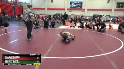 50 lbs Quarterfinal - Johnny Davis, Arab Youth Wrestling vs Charlie Brock, Bobcat Wrestling