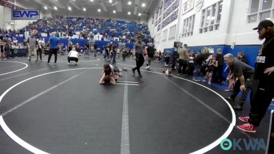 61 lbs Quarterfinal - Renzie Gibilisco, Midwest City Bombers Youth Wrestling Club vs Taylor Hoag, Harrah Little League Wrestling