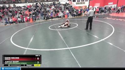 132 lbs Cons. Round 2 - Justus Snapp, New Lenox (PROVIDENCE CATHOLIC) vs Gavin Nischke, HUNTLEY