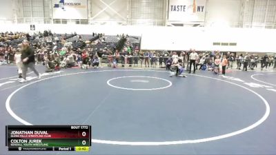 112 lbs Cons. Round 2 - Jonathan Duval, Glens Falls Wrestling Club vs Colton Jurek, Kendall Youth Wrestling