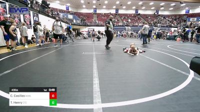 43 lbs Round Of 16 - Carter Casillas, Noble Takedown Club vs TeeJay Henry, Comanche Takedown Club