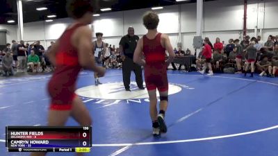 136 lbs Quarters & 1st Wb (16 Team) - Hunter Fields, Oklahoma Red vs Camryn Howard, New York