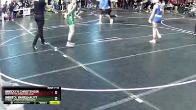 101 lbs Cons. Round 1 - Breckyn Christensen, Bennington Wrestling Club vs Bristol Engelhaupt, O`Neill Leprechaun Wrestling