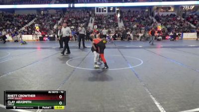 70 lbs Cons. Round 2 - Rhett Crowther, Smoky Valley vs Clay AraSmith, Circle