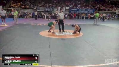 D 1 113 lbs Cons. Round 2 - Landon Stevens, Acadiana vs Gabriella Cook, Hahnville