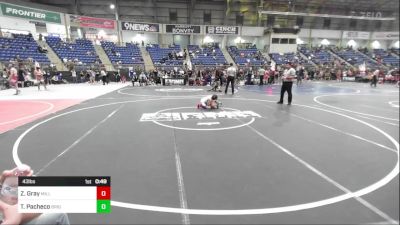 43 lbs Quarterfinal - Zeke Gray, Millard South WC vs Tazio Pacheco, Brighton WC