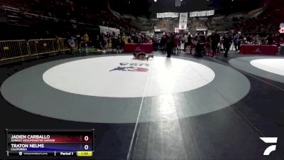 77 lbs Cons. Round 3 - Jadien Carballo, Sunkist Kids/Monster Garage vs Traton Nelms, California