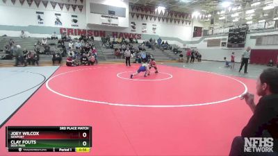 100 lbs 3rd Place Match - Joey Wilcox, Newport vs Clay Fouts, Deer Park