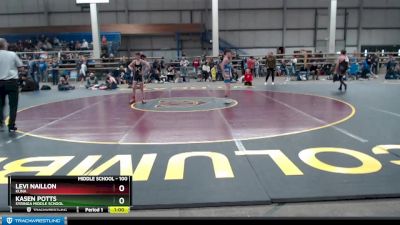 100 lbs Cons. Round 4 - Kasen Potts, Syringa Middle School vs Levi Naillon, Kuna