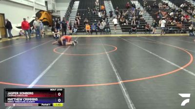 14U-7 lbs Round 2 - Jasper Sonberg, Caveman Wrestling vs Matthew Crimmins, Sebolt Wrestling Academy