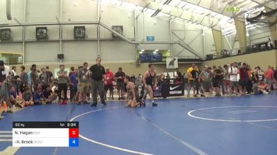 65 kg Round Of 32 - Nate Hagan, Edinboro Regional Training Center08/0 vs Kaid Brock, Cowboy RTC/TMWC