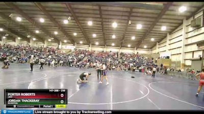 218 lbs Cons. Round 2 - Porter Roberts, Lehi vs Jordan Thackeray, Riverton