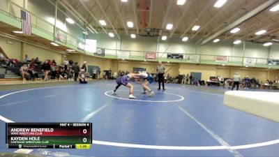 130 lbs Round 4 - Kayden Hole, Carthage Wrestling Club vs Andrew Benefield, Wave Wrestling Club