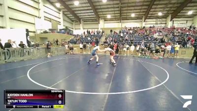 125 lbs Semifinal - Kayden Hanlon, NV vs Tatum Todd, MT