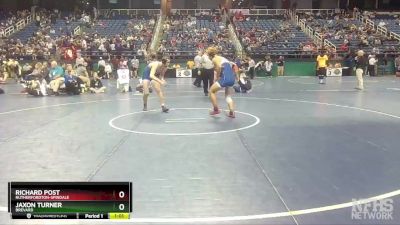 2A 170 lbs Semifinal - Jaxon Turner, Brevard vs Richard Post, Rutherfordton-Spindale