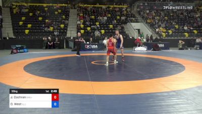 55 kg Quarterfinal - Jacob Cochran, NMU-National Training Center vs Drew West, Illinois