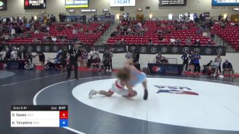 92 kg Cons 8 #1 - Sonny Sasso, Southeast Regional Training Center, Inc vs Karson Tompkins, Texas