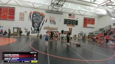 93 lbs Round 1 - Archer Wenzel, Powell Wrestling Club vs Hadley Henton, North Big Horn Rams