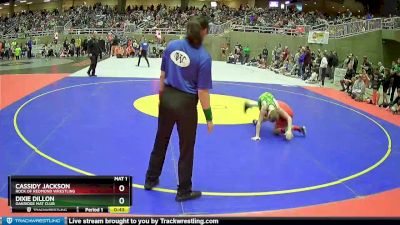 80 lbs Quarterfinal - Dixie Dillon, Oakridge Mat Club vs Cassidy Jackson, Rock Of Redmond Wrestling