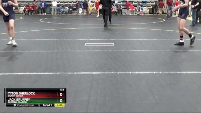 132 lbs Quarterfinal - Tyson Sherlock, Gilman School vs Jack Bruffey, Gerstell Academy