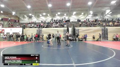 83-90 lbs Champ. Round 1 - Jack Hyman, Western Wrestling Club vs Brooklynn Merli, Midwest Xtreme Wrestling