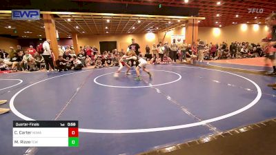 56-59 lbs Quarterfinal - Cooper Carter, NORTH DESOTO WRESTLING ACADEMY vs Micah Rizzo, TEAM CONQUER