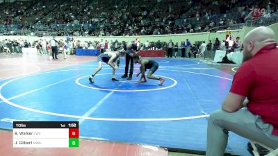 110 lbs Round Of 16 - Braylen Walker, Claremore Wrestling Club vs Jett Gilbert, Marlow Outlaws