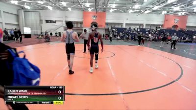 133 lbs Cons. Round 3 - Kaden Ware, Pennsylvania College Of Technology vs Mikael Neris, Utica