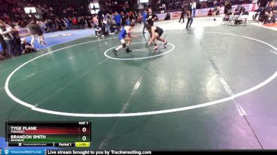 144 lbs Quarterfinal - Brandon Smith, Newberg vs Tyge Plank, Tonasket