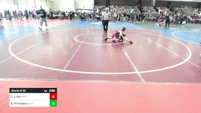 65-B lbs Round Of 32 - CJ Luby, Pinelands Wrestling Club vs Alexander Primiano, South Plainfield