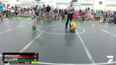 68 lbs Round 2 (6 Team) - Christian Hasty, Team West Virginia Gold vs Brylan Zerbe, Revolution Elite