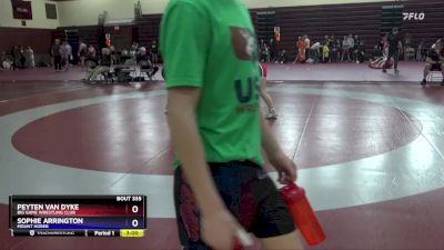 JuniorG-2 lbs Rr2 - Peyten Van Dyke, Big Game Wrestling Club vs Sophie Arrington, Mount Horeb