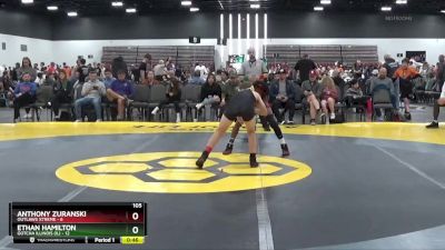 105 lbs Round 1 (8 Team) - Anthony Zuranski, Outlaws Xtreme vs Ethan Hamilton, Gotcha Illinois (IL)