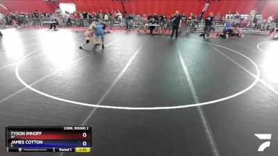 160 lbs Cons. Round 2 - Tyson Imhoff, WI vs James Cotton, IL