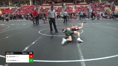 110 lbs Quarterfinal - Connor Landers, Carroll Wrestling Club vs Brody Schmitt, MWC Wrestling Academy