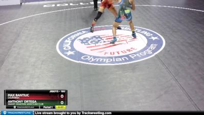 160 lbs Cons. Round 4 - Max Bantiuc, California vs Anthony Ortega, Swamp Monsters Wrestling Club