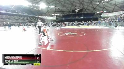 71 lbs Champ. Round 2 - Virgil Newberry, Cashmere Wrestling Club vs Titus Lehner, Cle Elum Mat Miners Wrestling Club