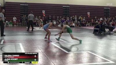 105 lbs 5th Place Match - Alexis Kolbet, Osage vs Valeria Torres, East Buchanan