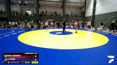 132 lbs Champ. Round 2 - Colton Johnson, WA vs Tas Storer, CA