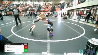 67 lbs Consi Of 4 - Aaron Collins, R.A.W. vs Braden Abel, Salina Wrestling Club