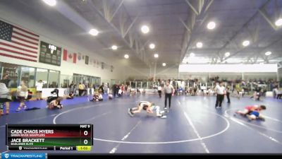 80 lbs Quarterfinal - Jace Brackett, Badlands Elite vs Cade Chaos Myers, Green River Grapplers