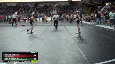 80 lbs Round 4 - Trevor Deister, Team Lightning vs Breckyn Malin, Linn County Twisters Wrestling Club