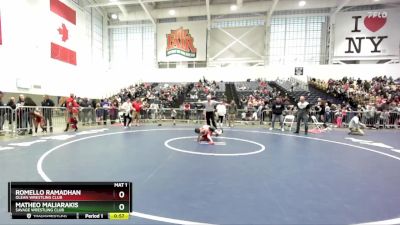 54 lbs Cons. Round 4 - Matheo Maliarakis, Savage Wrestling Club vs Romello Ramadhan, Olean Wrestling Club