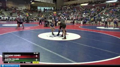 5A 157 lbs Semifinal - Austin Callies, Mountain Home vs Anthony Gomez, Searcy