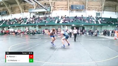 184 lbs Cons. Round 3 - Dylan Meduna, Unattached vs Broch Mansor, Grand Valley State