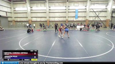 110 lbs Cons. Semi - Krystal Corona-Ortega, Nevada vs Addison Polk, Oklahoma