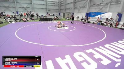 160 lbs Semis & 3rd Wb (16 Team) - Lincoln Jipp, Iowa vs Caige Horak, Ohio Gray